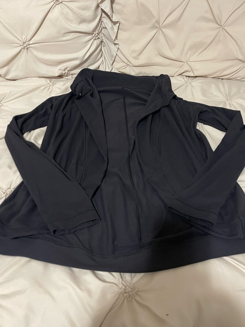 Lululemon Classic Black Open-Front Jacket EUC